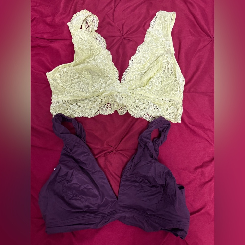 Victoria's Secret Lace and Adore Me Bralette Set - Size Large